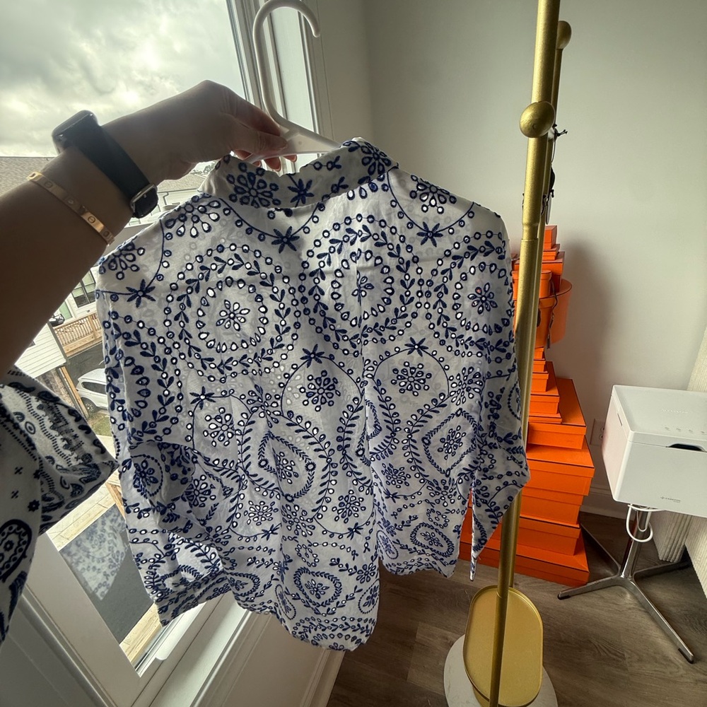 Zara Blue Patterned Shirt - Picture 5 of 5
